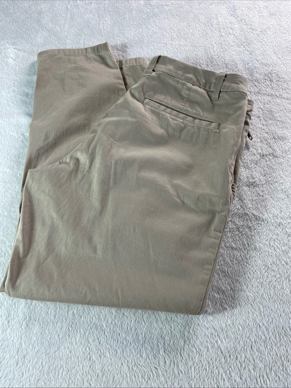 Birddogs Mens Khaki Chino Pants Flat Front Stretch Cotton Blend Size 34x28
